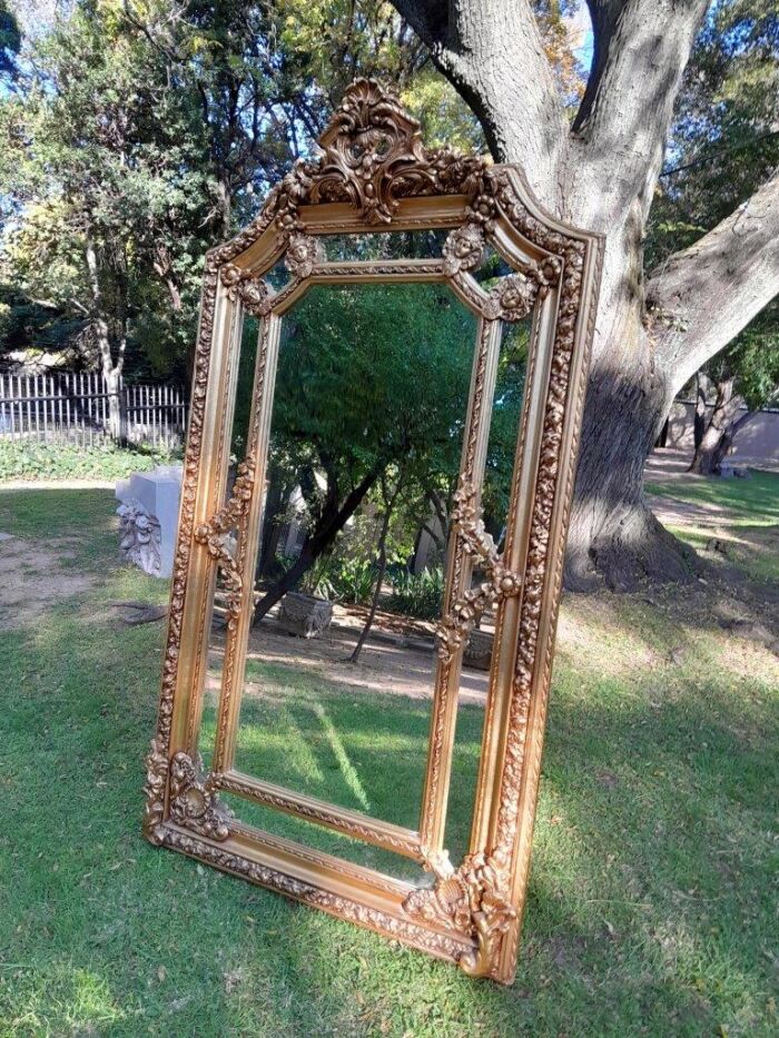 A French Rococo Style Ornately Carved & Gilded Bevelled Mirror - Image 4