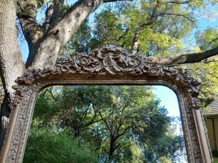 A French Rococo Style Ornately Carved & Gilded Bevelled Mirror - Image 6