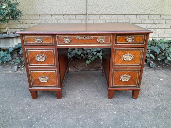 An Early 20th Century French Walnut And Gilt Mounted Desk