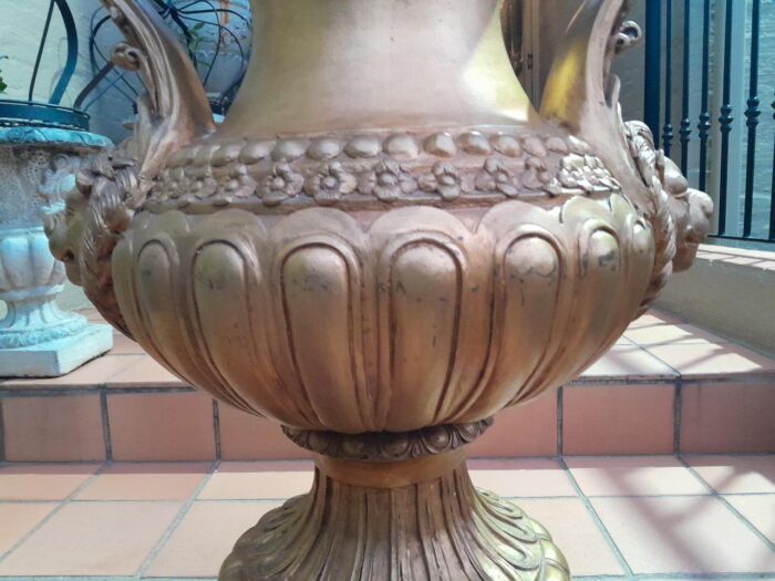 A  20th Century Of Gilt-Paint Bronze Urns - Image 11