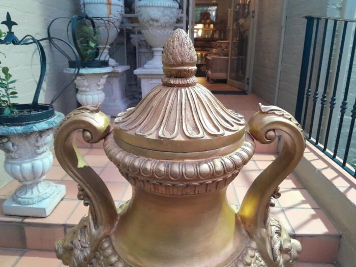 A  20th Century Of Gilt-Paint Bronze Urns - Image 12