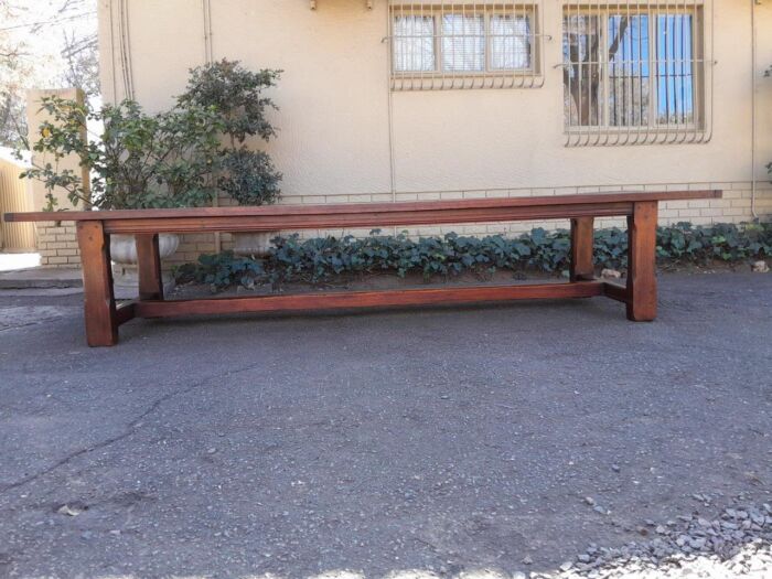 A 20th Century Massive Teak Refectory / Dining / Entrance Table  (12 To 14 Seater) - Image 2