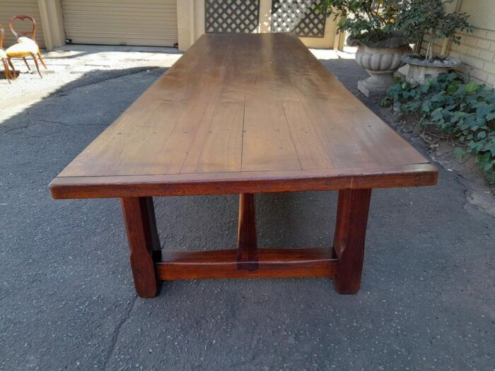 A 20th Century Massive Teak Refectory / Dining / Entrance Table  (12 To 14 Seater) - Image 10