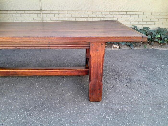 A 20th Century Massive Teak Refectory / Dining / Entrance Table  (12 To 14 Seater) - Image 15