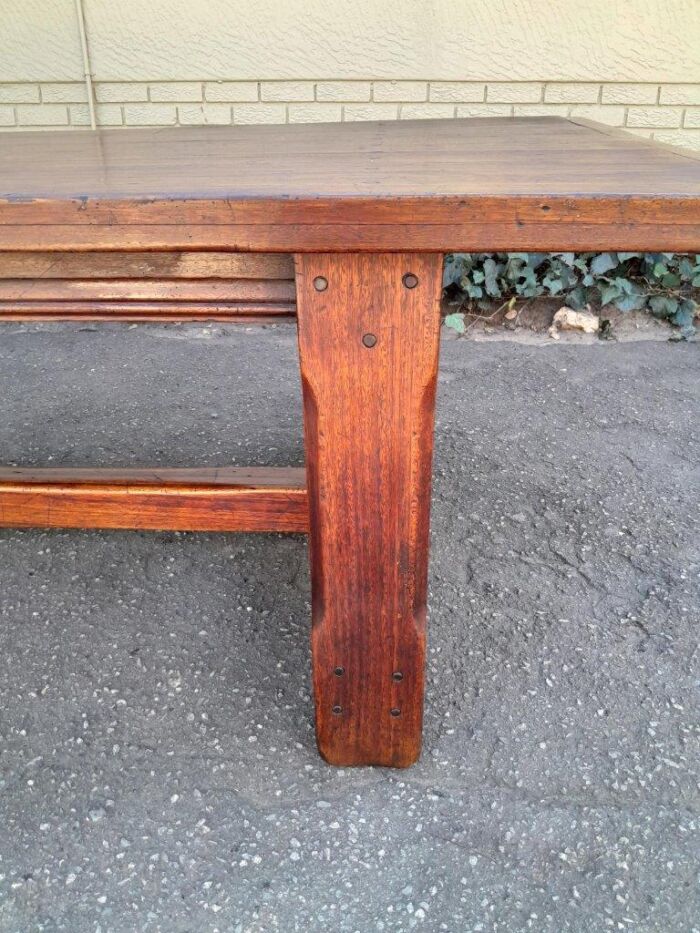 A 20th Century Massive Teak Refectory / Dining / Entrance Table  (12 To 14 Seater) - Image 16