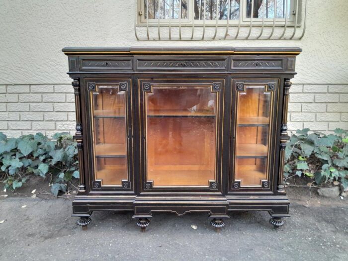 A 19th Century French Ebonised And Gilt Cabinet ND - Image 2