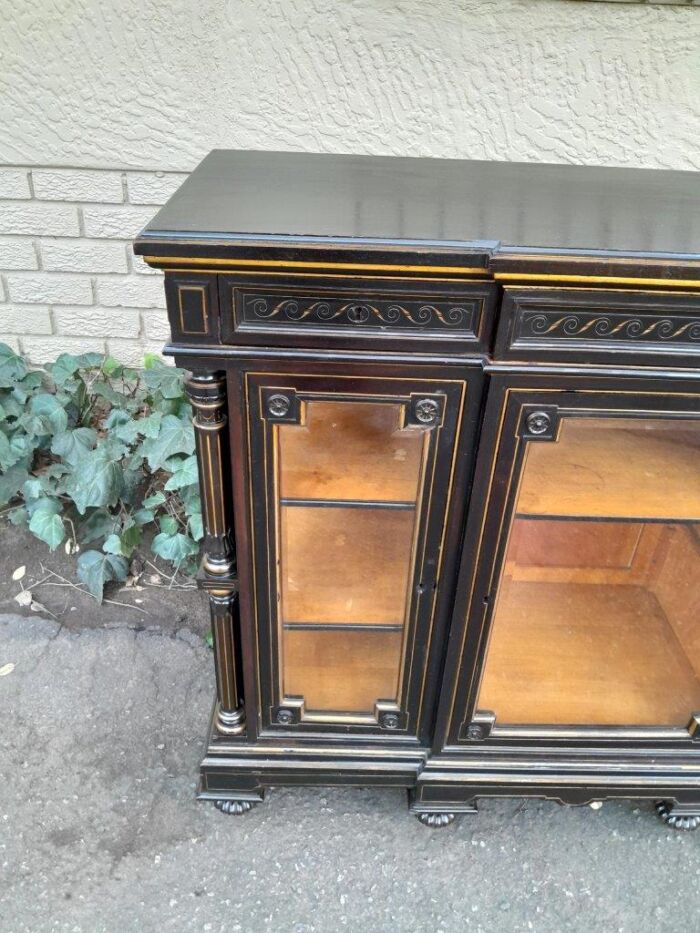 A 19th Century French Ebonised And Gilt Cabinet ND - Image 9