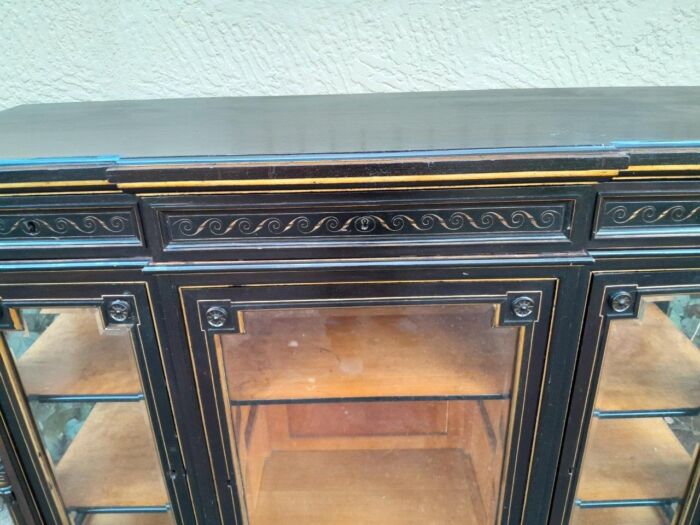 A 19th Century French Ebonised And Gilt Cabinet ND - Image 10