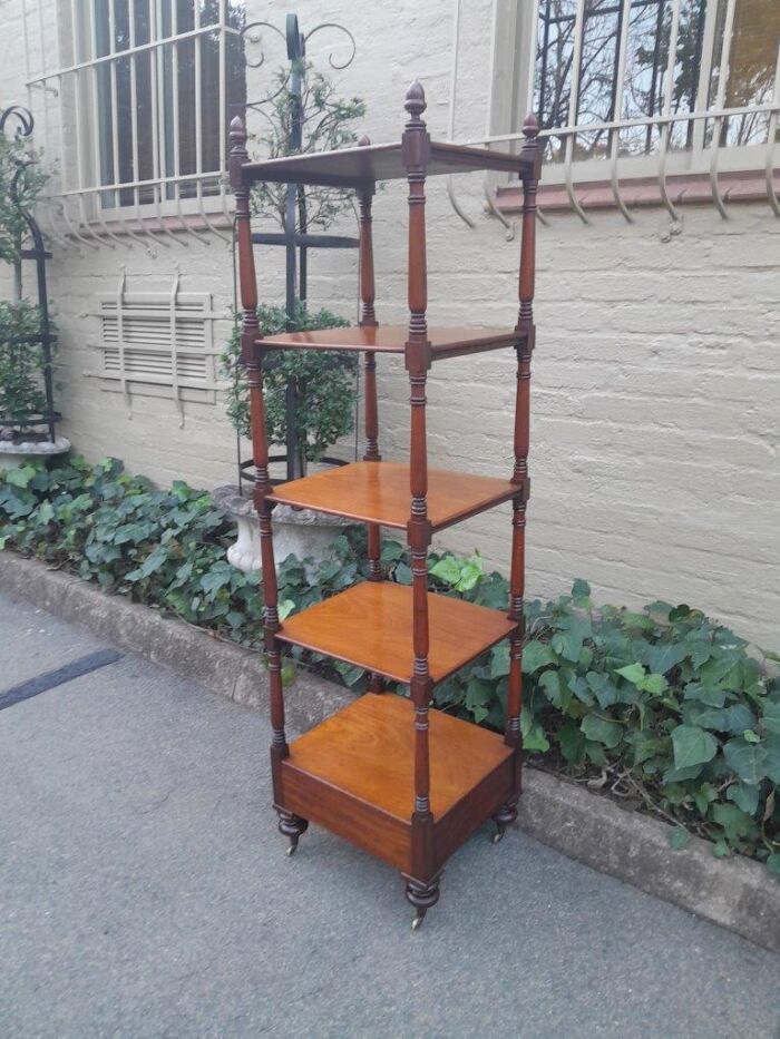 A 20th Century Mahogany Display Stand With Castors - Image 4