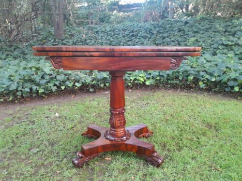 A 19TH Century Victorian Mahogany and Rosewood Card Table