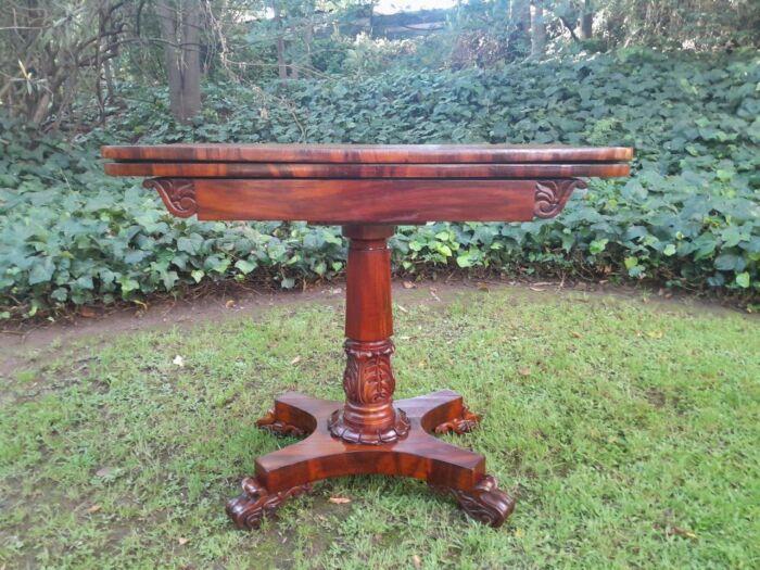 A 19TH Century Victorian Mahogany and Rosewood Card Table