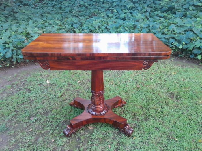 A 19TH Century Victorian Mahogany and Rosewood Card Table - Image 2