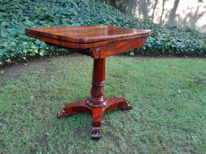 A 19TH Century Victorian Mahogany and Rosewood Card Table - Image 3