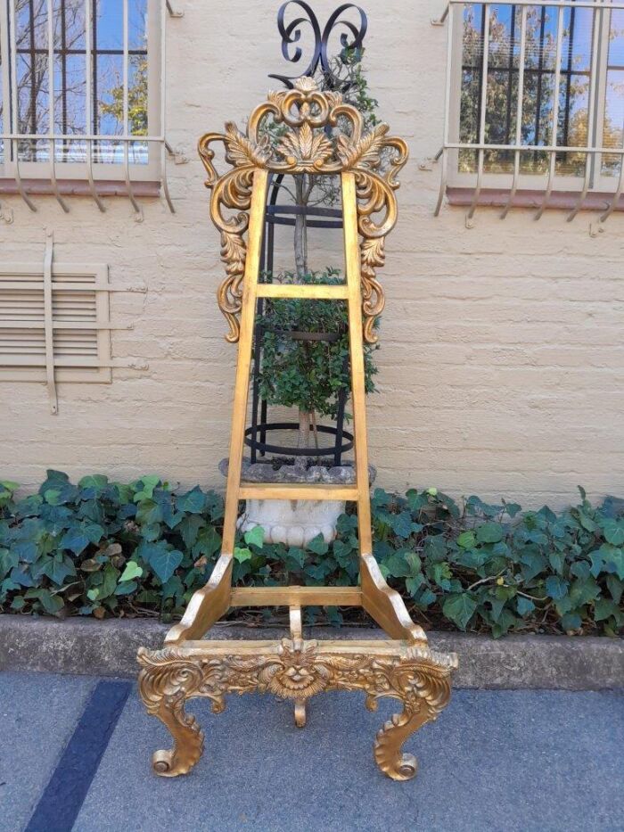 A Rare 20TH Century French Rococo Style Ornately Carved and Hand Gilded Easel