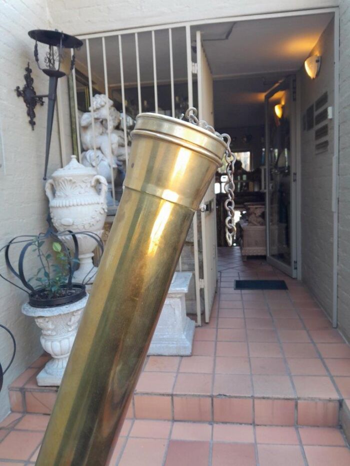 A 20TH Century Brass Nautical Telescope on Wooden Tripod - Image 7