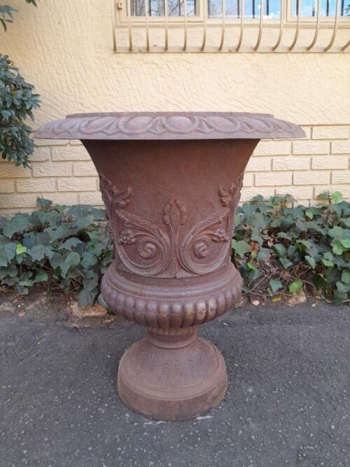 A  20th Century French Cast Iron Urn of Large Proportion