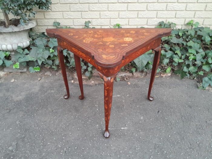 An Antique 19th Century Dutch Marquetry Card Table - Image 3