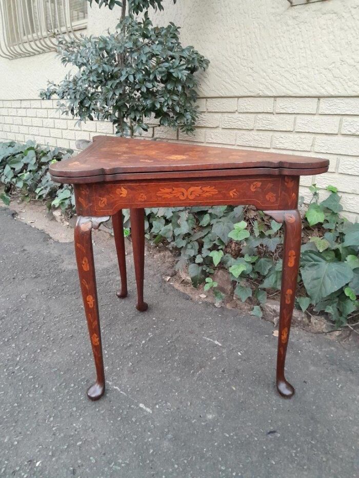 An Antique 19th Century Dutch Marquetry Card Table - Image 4