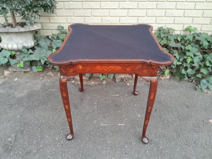 An Antique 19th Century Dutch Marquetry Card Table - Image 8