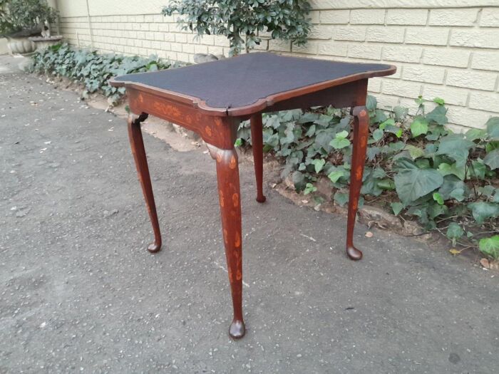 An Antique 19th Century Dutch Marquetry Card Table - Image 9