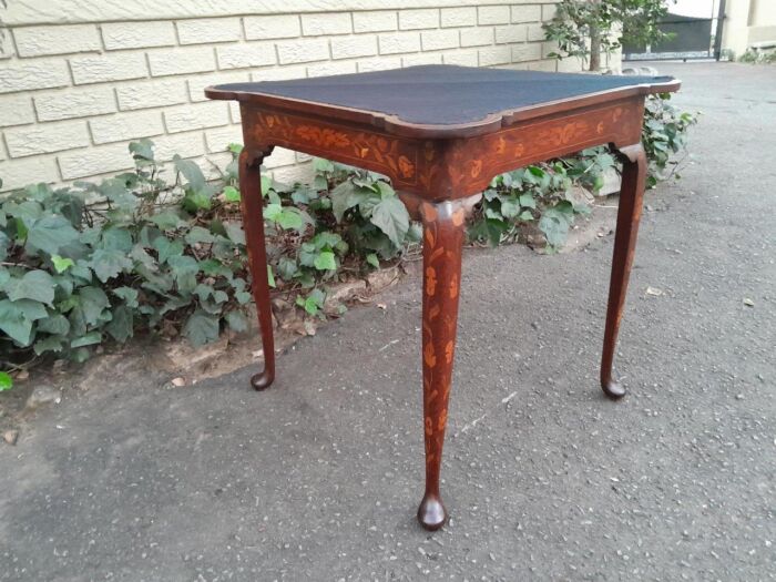 An Antique 19th Century Dutch Marquetry Card Table - Image 10