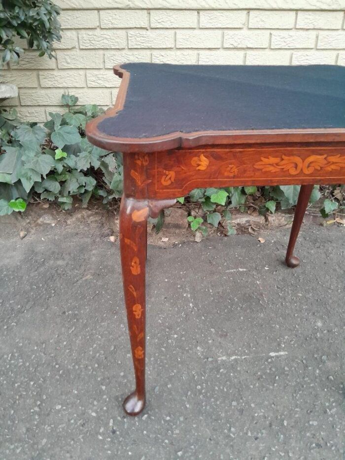 An Antique 19th Century Dutch Marquetry Card Table - Image 12