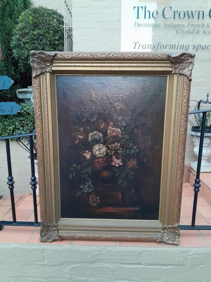 A 20th Century Oil On Canvas Flower Painting