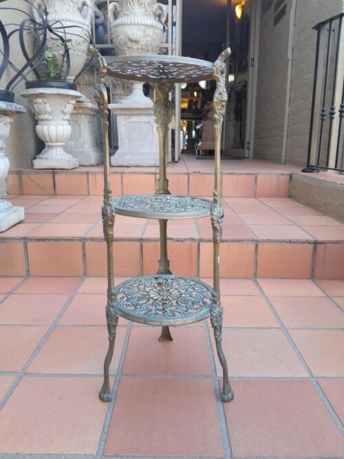 A 20th Century Three Tier Brass Display Stand