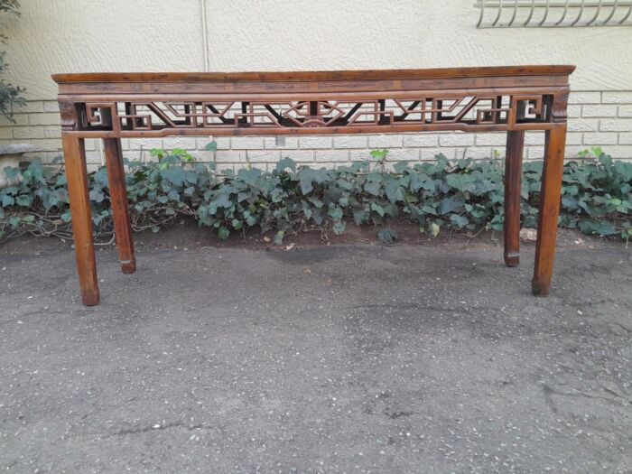 An Antique Early   20th Century Chinese Elmwood Server / Table with Good Patina