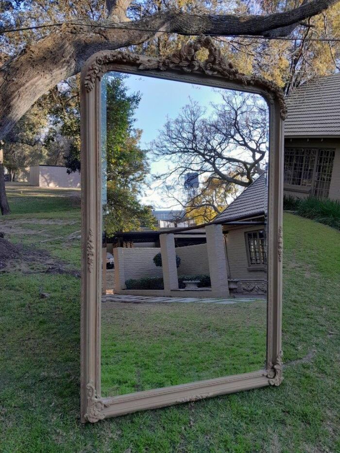 A French Style Ornately Carved Mirror in a Contemporary Finish - Image 5