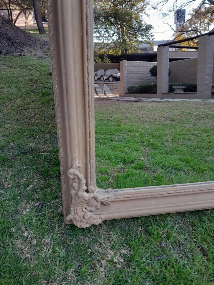 A French Style Ornately Carved Mirror in a Contemporary Finish - Image 6