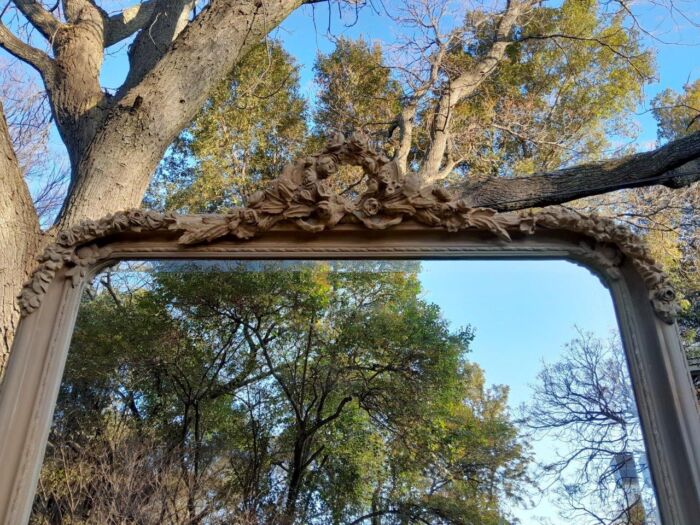 A French Style Ornately Carved Mirror in a Contemporary Finish - Image 8