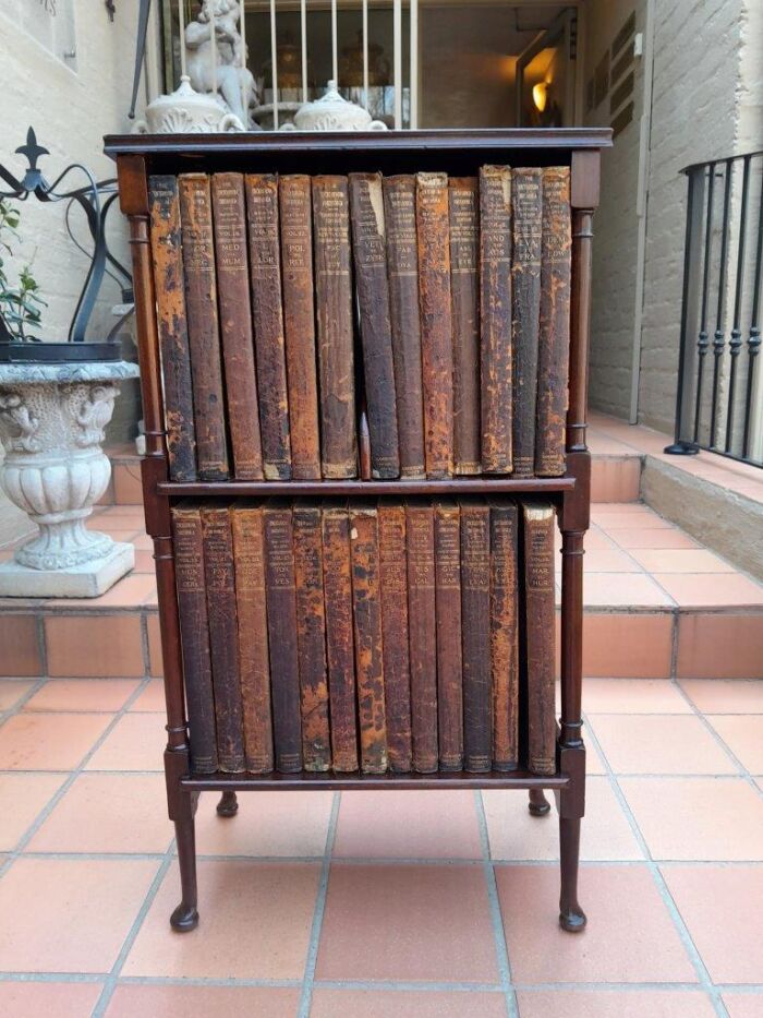 An Early 20th Century Circa 1912 Set of  Encylopedia Britannica Twenty Six (26) Volumes in Bookcase