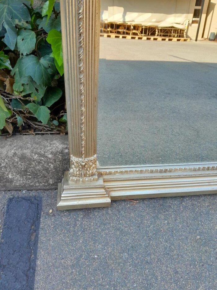 A 20th Century French Empire Style Hand Gilded with Gold Leaf Giltwood Pier Mirror - Image 4