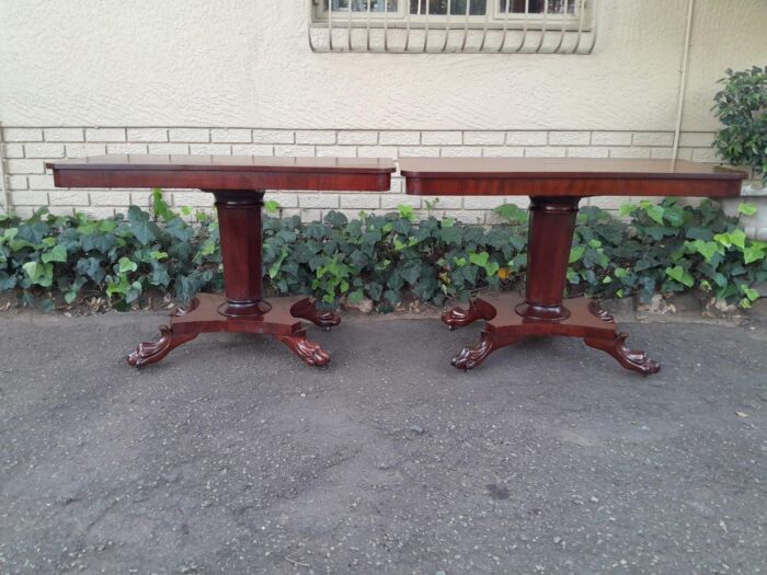 An Antique Pair of William IV Mahogany Console Tables  /  Bedside Tables / Pedestals