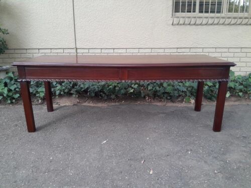 An Antique Georgian Mahogany Server with Two Oak Lined Drawers