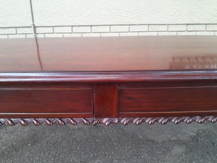 An Antique Georgian Mahogany Server with Two Oak Lined Drawers - Image 6