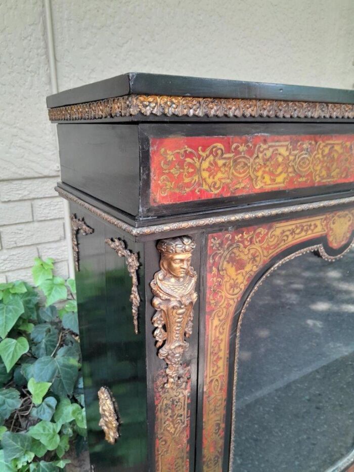 An Antique French Boulle Pier Cabinet  - Image 4