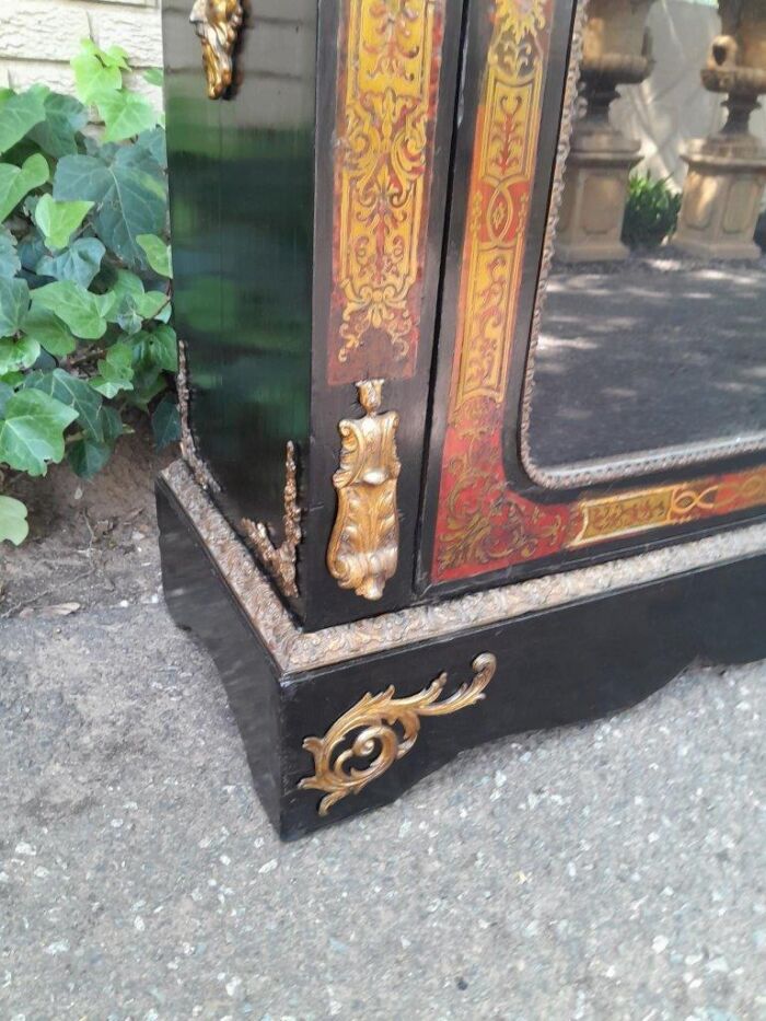 An Antique French Boulle Pier Cabinet  - Image 5