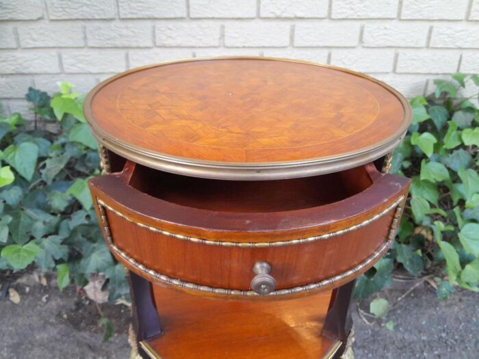 An Antique Kingswood Table With Ormolu And Drawer - Image 5