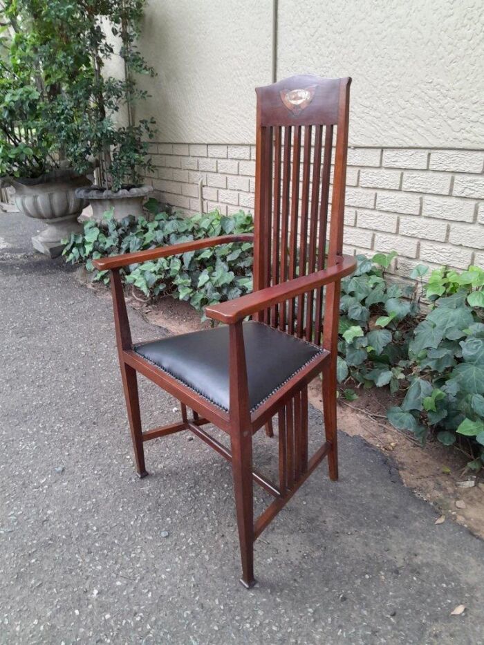 An Antique Early 19th Century Mahogany Inlaid Armchair By E. Wyburd - Image 3