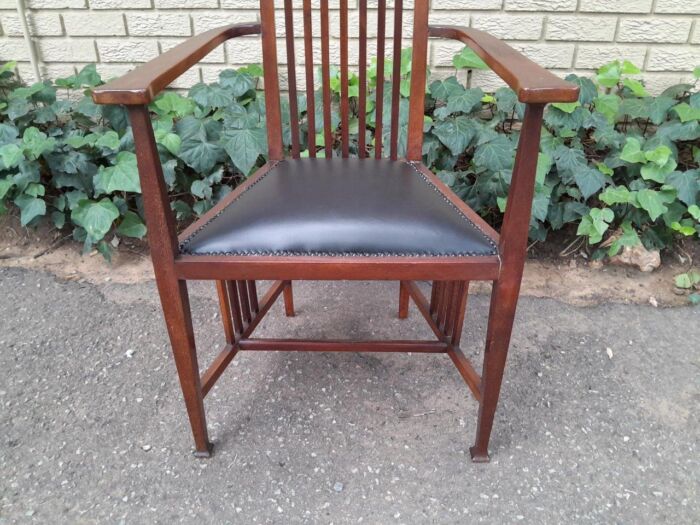 An Antique Early 19th Century Mahogany Inlaid Armchair By E. Wyburd - Image 4