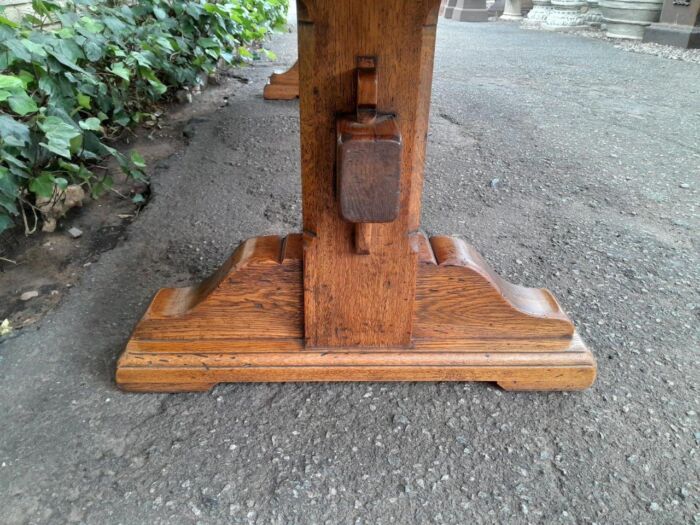 A 19th Century Massive French Oak Refectory Table On Stretcher Base - Image 7