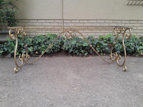 A  French Style Console /  Dining Table Base in an Antique Gold Finish Custom-made for The Crown Collection