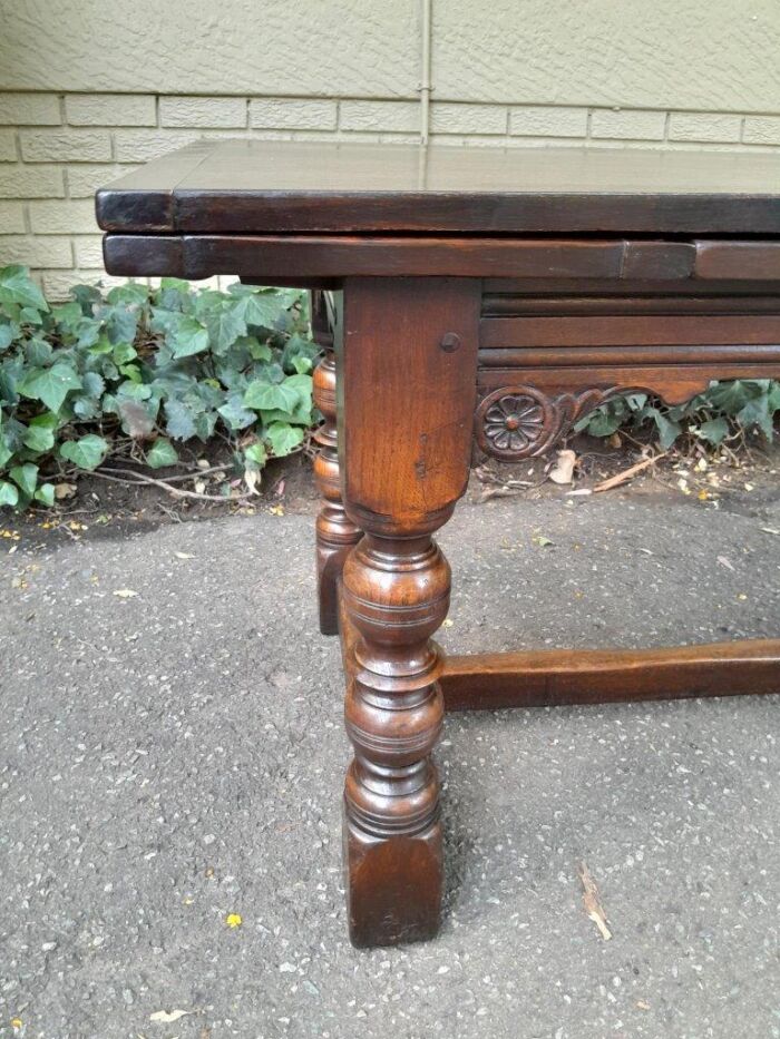 A 20th Century English Oak Refectory Table - Image 7