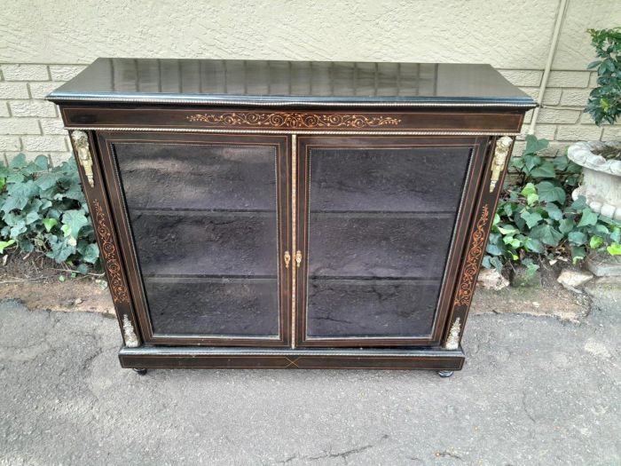 A 20TH Century French Louis XVI Style Boulle Cabinet Ebonised Gilded and Ormolu Mounted - Image 2