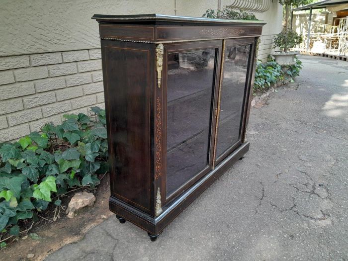 A 20TH Century French Louis XVI Style Boulle Cabinet Ebonised Gilded and Ormolu Mounted - Image 3