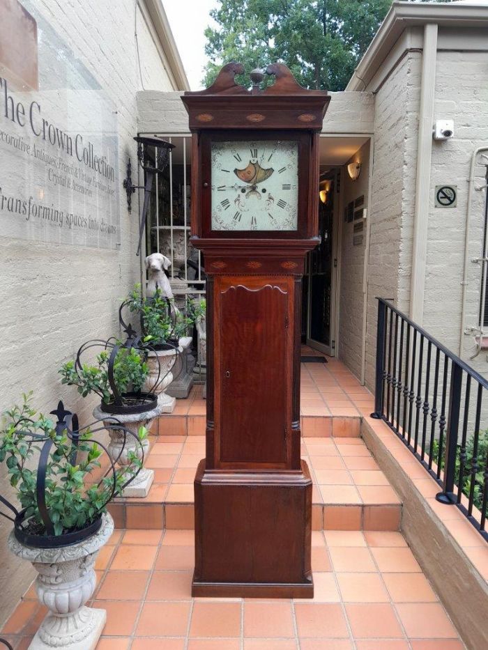 An Antique Late 19th Century Mahogany 7-Day Moon Phase Longcase / Grandfather Clock - Image 2