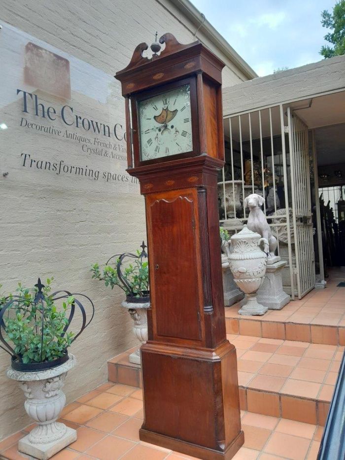 An Antique Late 19th Century Mahogany 7-Day Moon Phase Longcase / Grandfather Clock - Image 3