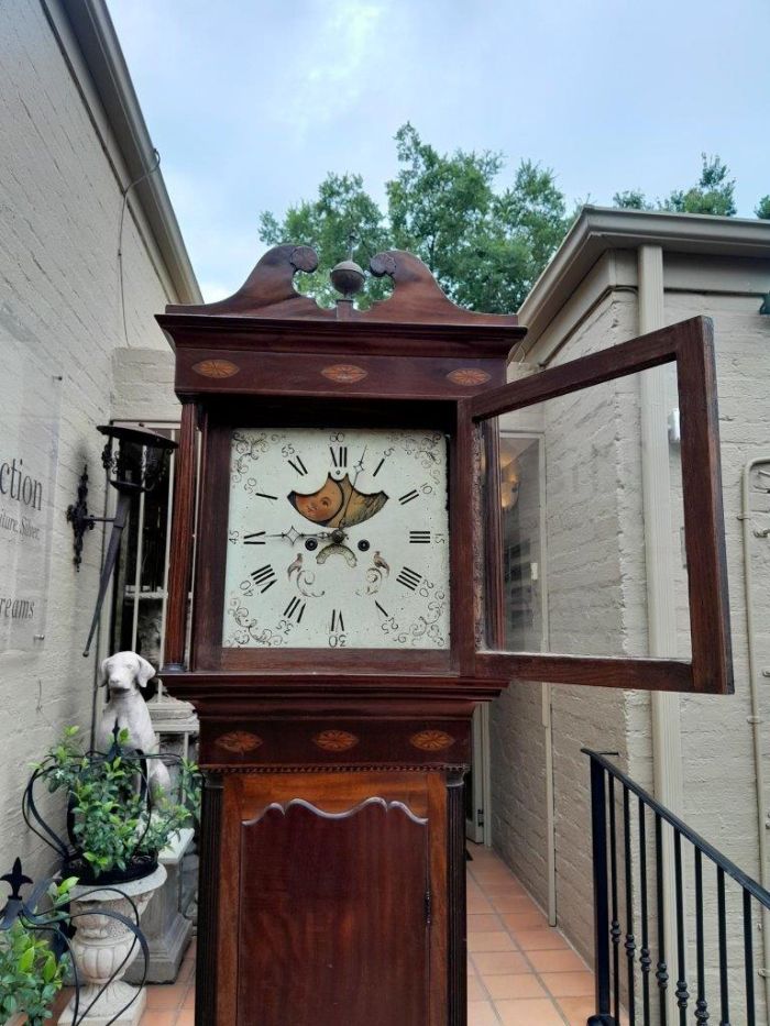 An Antique Late 19th Century Mahogany 7-Day Moon Phase Longcase / Grandfather Clock - Image 8